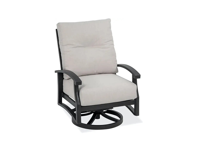 Lodge bằng nhôm đồng có tuổi có đệm Ghế câu lạc bộ xoay trong hiên