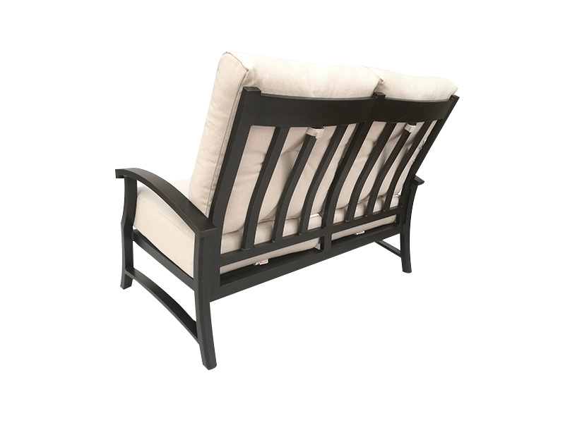 Lodge bằng nhôm đồng có niên đại có đệm Sân hiên Loveseat