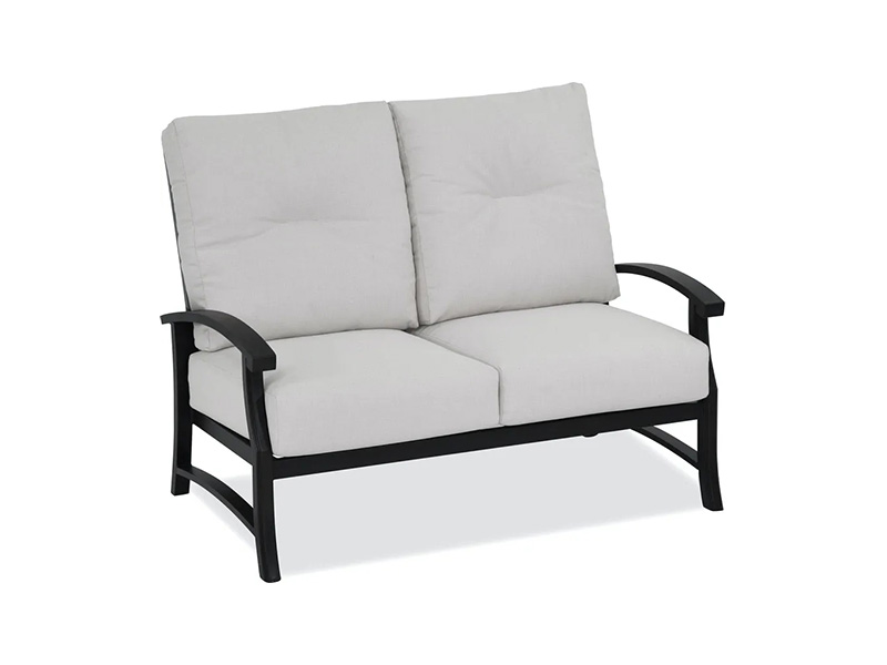 Lodge bằng nhôm đồng có niên đại có đệm Sân hiên Loveseat