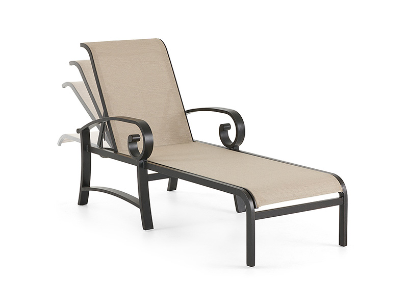 Solstice Nhôm có hiên Sling Chaise Lounge