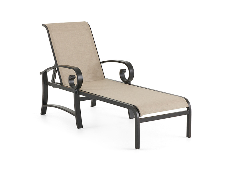 Solstice Nhôm có hiên Sling Chaise Lounge
