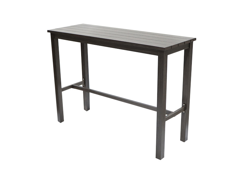 Bàn bar nhôm hiên Aspect có chiều cao thanh 56X20,5 in